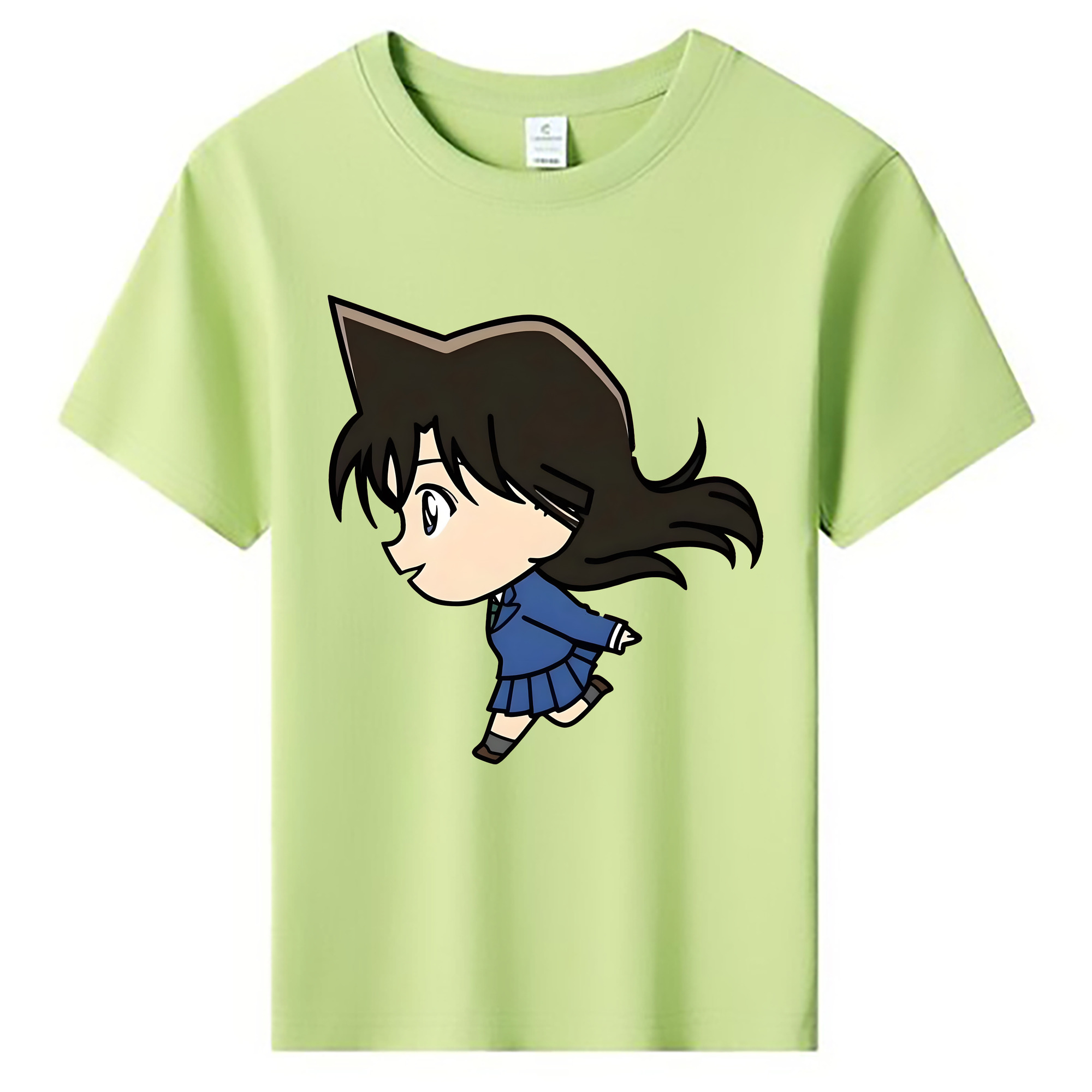 （画像用） 名探偵コナン 毛利 蘭 もうり らん、モーリ ラン Detective Conan Rachel Moore 綿100％キッズTシャツ（フロントプリント）